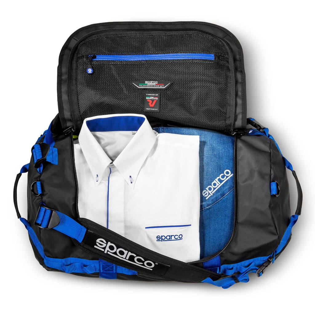 SPARCO 016443NRAZ спортивна сумка DAKAR-S, 53 x 32.5 x 32.5 см, чорний/синій, р-р S Photo-2 