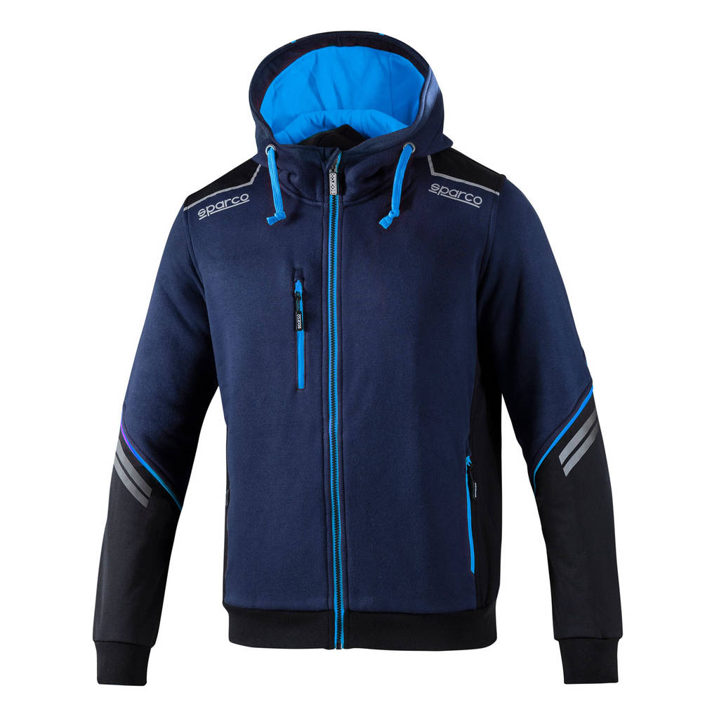 SPARCO 02414BMAF2M Худі Full Zip TECH, темно-синій/флуоро-помаранчевий, розмір M Photo-2 