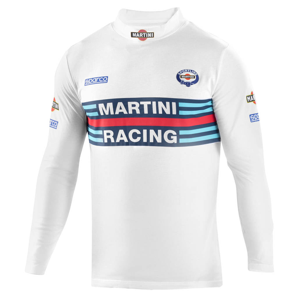 SPARCO 002206MRBI3L Футболка з довгим рукавом MARTINI RACING, високий комір, біла, розмір L Photo-0 