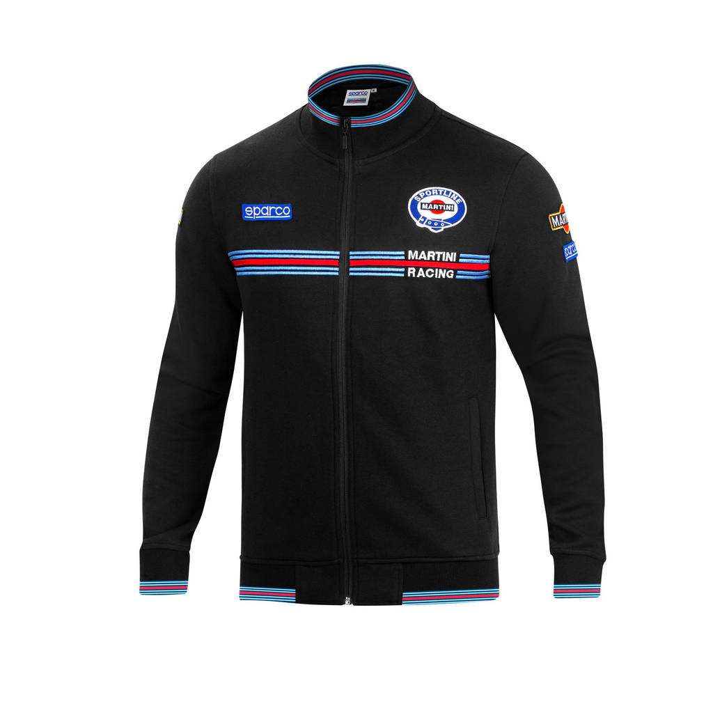 SPARCO 01278MRNR6XXX Світшот FULL ZIP MARTINI RACING, чорний, розмір XXXL Photo-0 