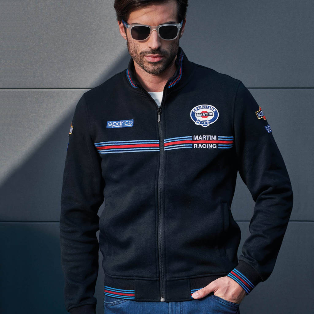 SPARCO 01278MRNR6XXX Світшот FULL ZIP MARTINI RACING, чорний, розмір XXXL Photo-2 