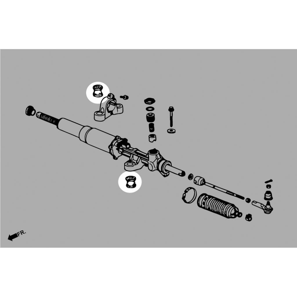 HARDRACE Q0800 Втулки рульової рейки HONDA S2000 AP1/AP2 99-09, 8 шт. Photo-5 
