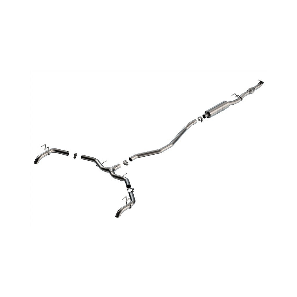 BORLA 140928 Вихлопна система Cat-Back S-TYPE 2.50", TIP 2.50" Матова нержавіюча сталь T-304 (поворотні наконечники) для HONDA Civic EX/ Touring 1.5L 2022-2023 Photo-0 