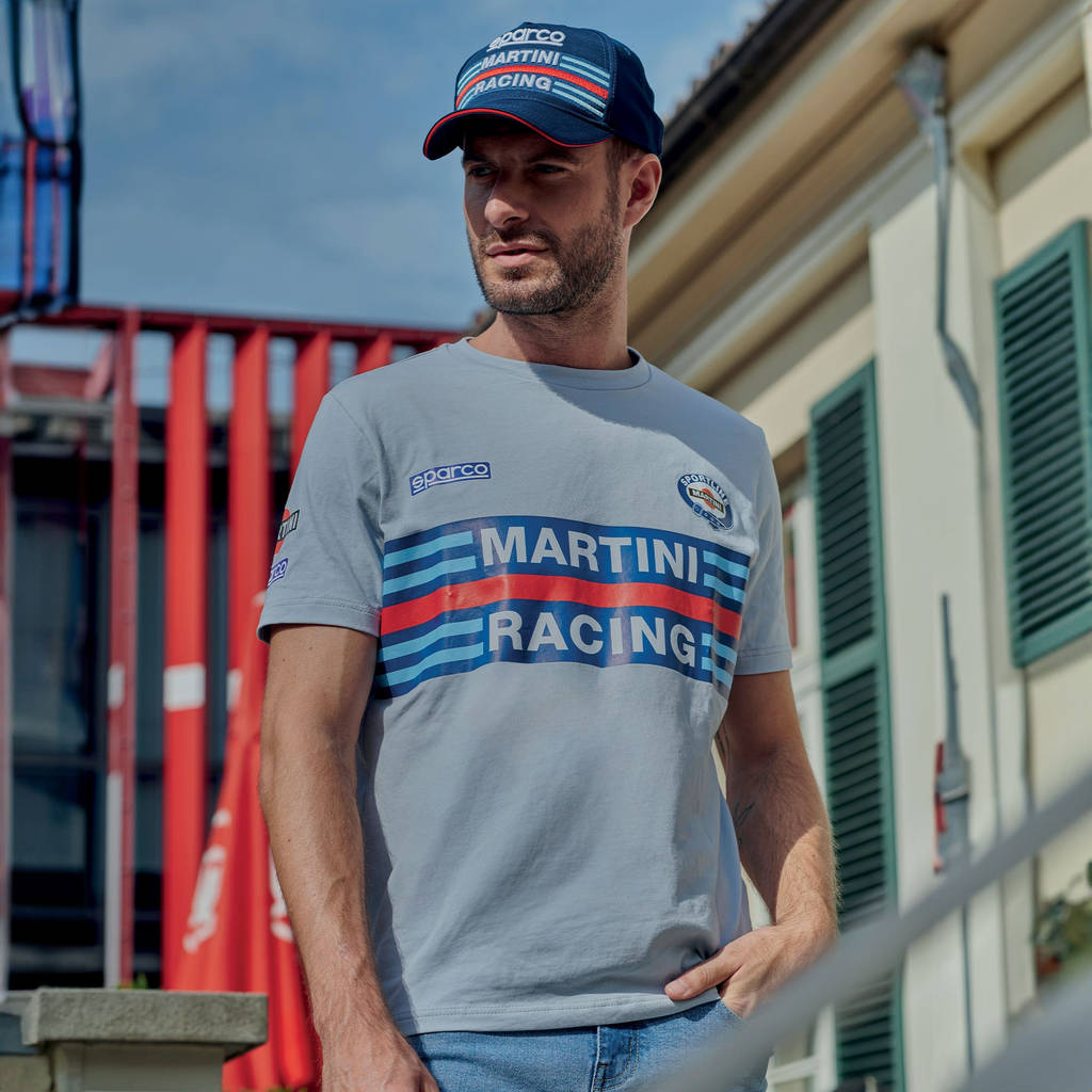 SPARCO 01274MRGR1S Футболка репліка MARTINI RACING Сірий S Photo-1 