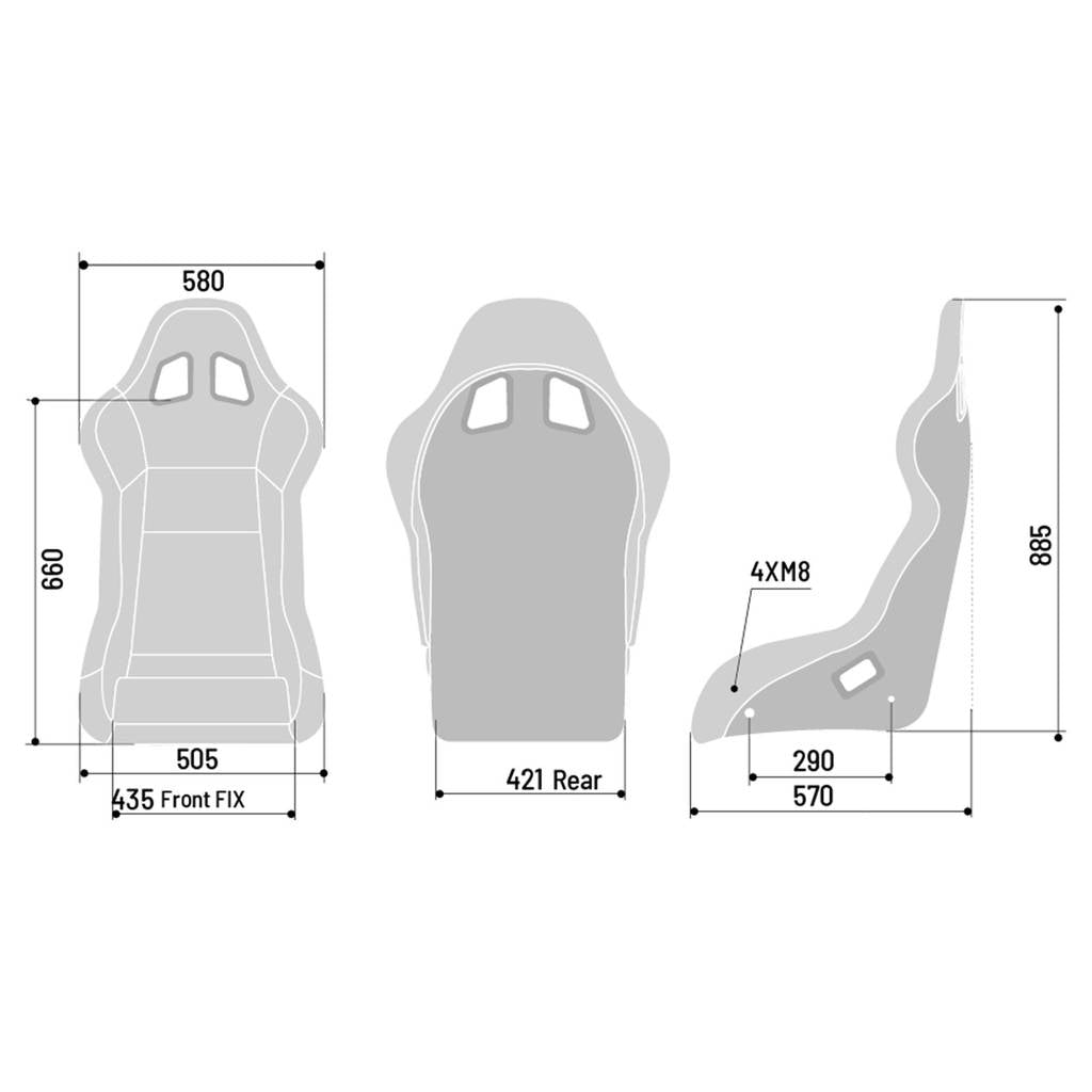 SPARCO 008013XNR Крісло EVO L QRT X скловолокно Photo-3 