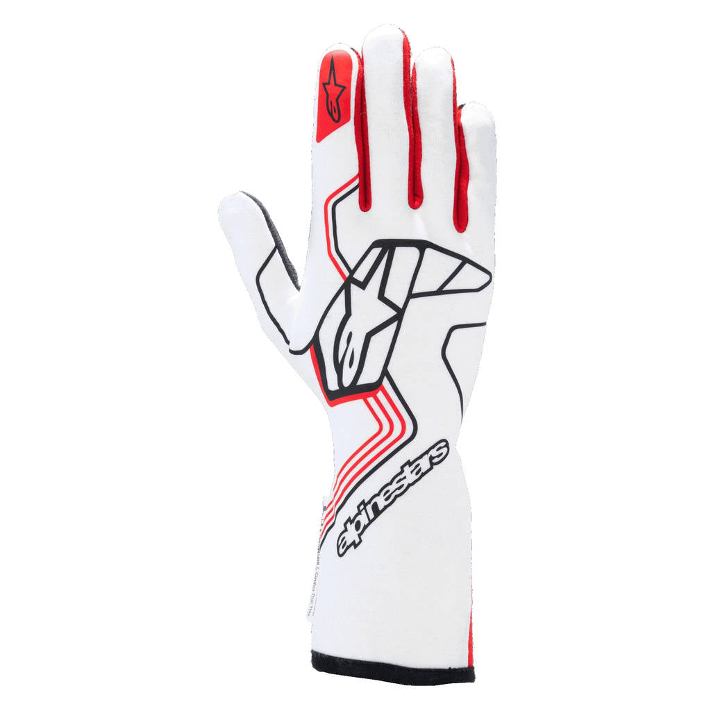 ALPINESTARS 3552024_23_S Рукавички Tech-1 race v4 FIA/SFI - Білий Червоний, Розмір S Photo-0 