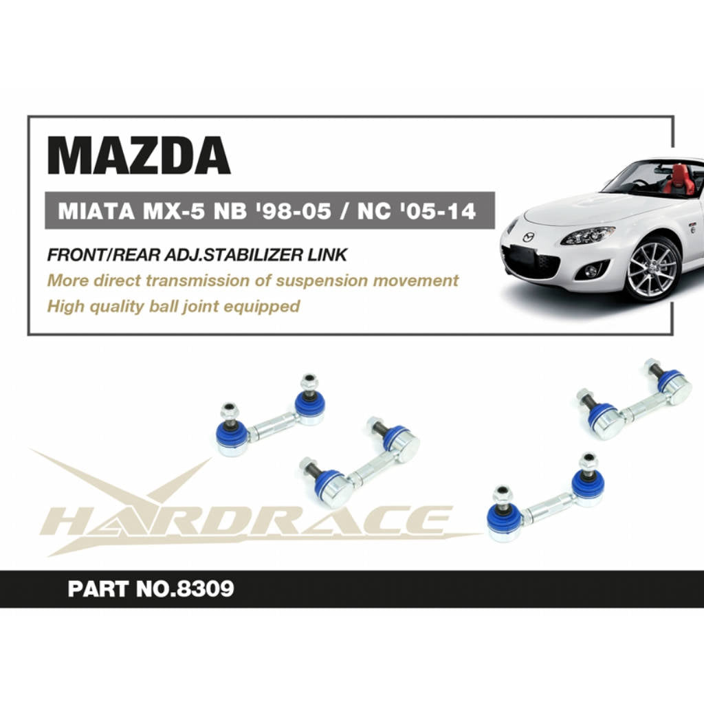 HARDRACE 8309 Передня / задня тяга стабілізатора 2 шт для MAZDA MIATA NB '98-05 Photo-1 