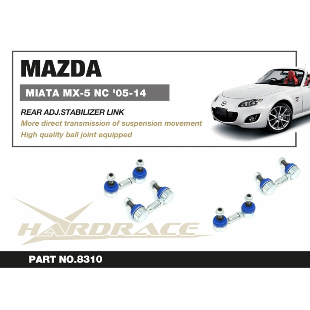 HARDRACE 8310 Задня тяга стабілізатора регульована 2 шт для MAZDA MIATA NC '05-14 Photo-1 