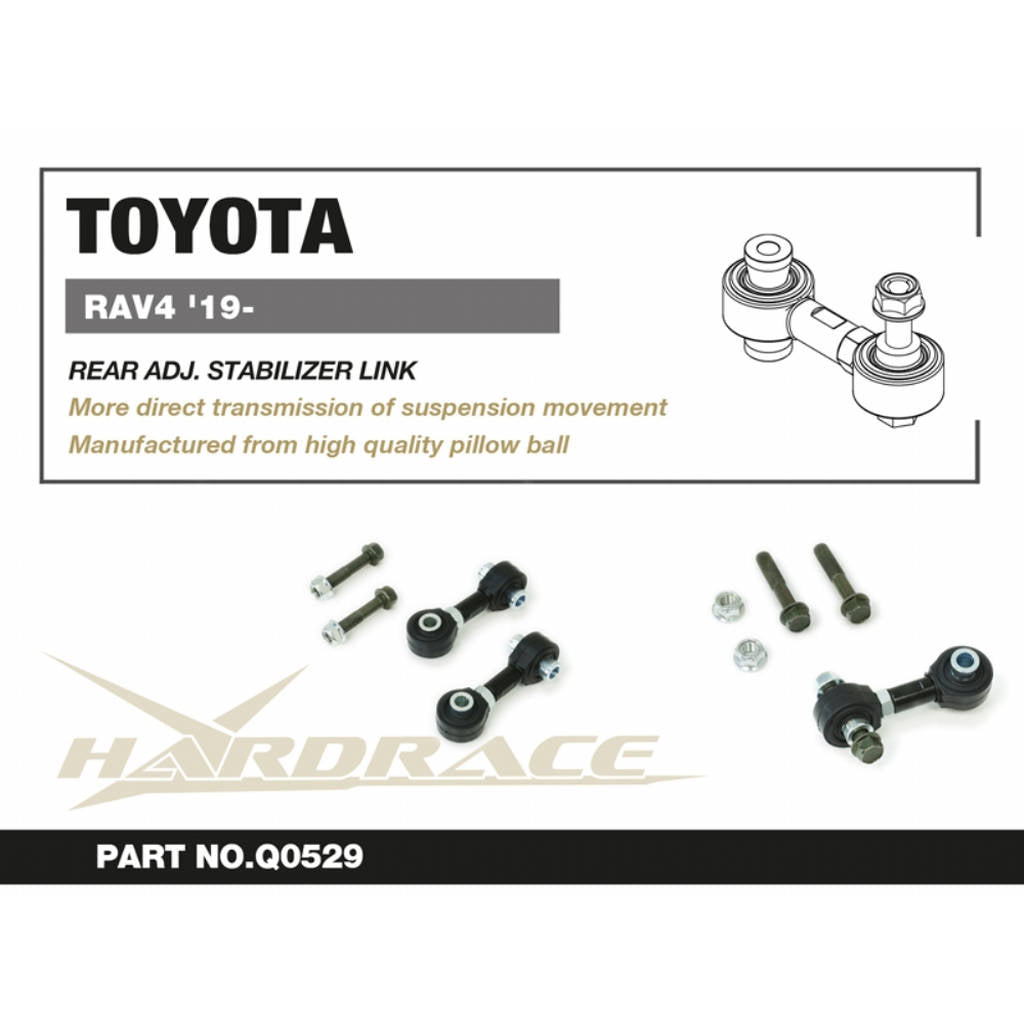 HARDRACE Q0529 Задня тяга стабілізатора регульована - 2 шт для TOYOTA RAV4 '19- Photo-1 