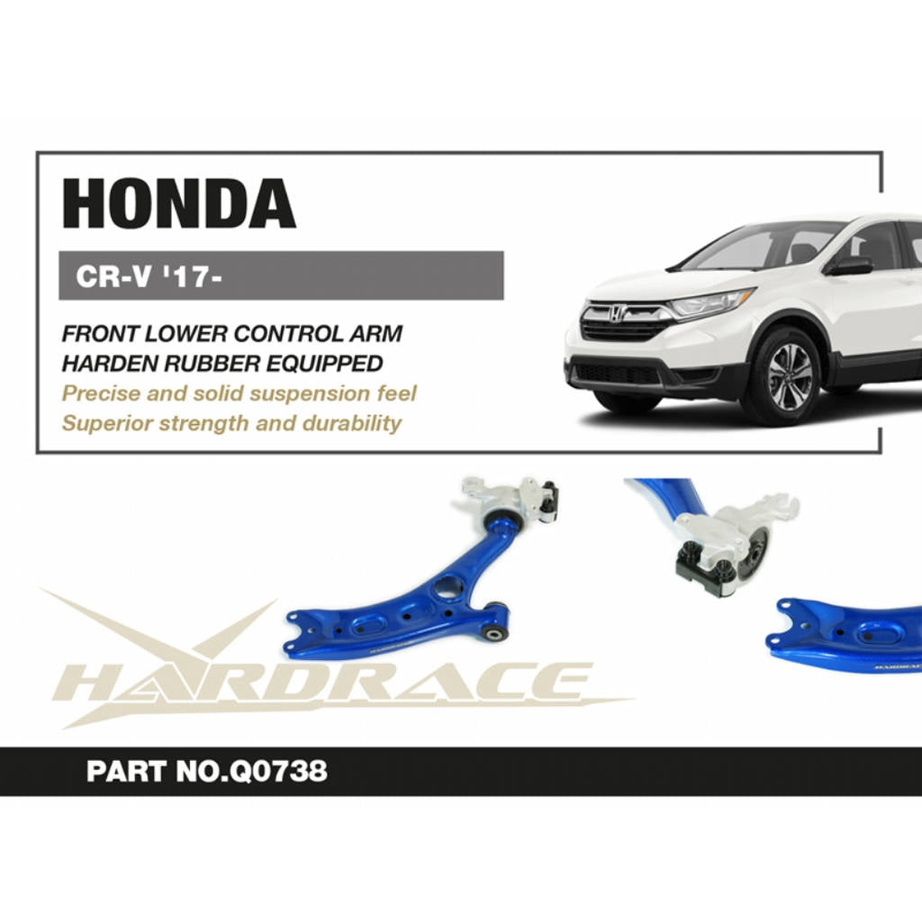 HARDRACE Q0738 Передній нижній важіль (Жорстка гума) - 2 шт для HONDA CR-V '17- Photo-2 
