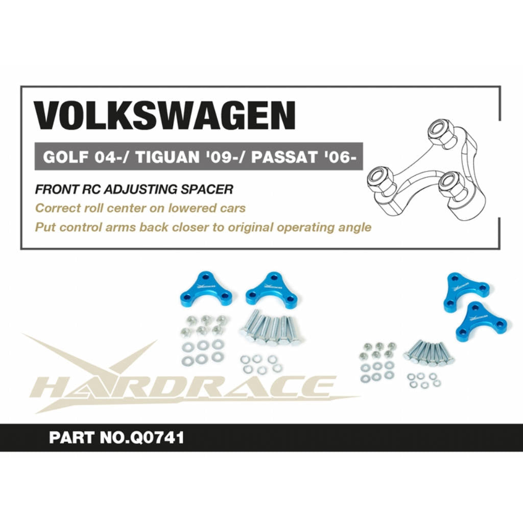 HARDRACE Q0741 Проставка +15mm - 2 шт для VW (GOLF 04- / TIGUAN '09- / PASSAT '06-) / AUDI (A3 '03- / Q3 '12-) / SKODA (OCTAVIA '04- / SUPERB '08-) Photo-1 