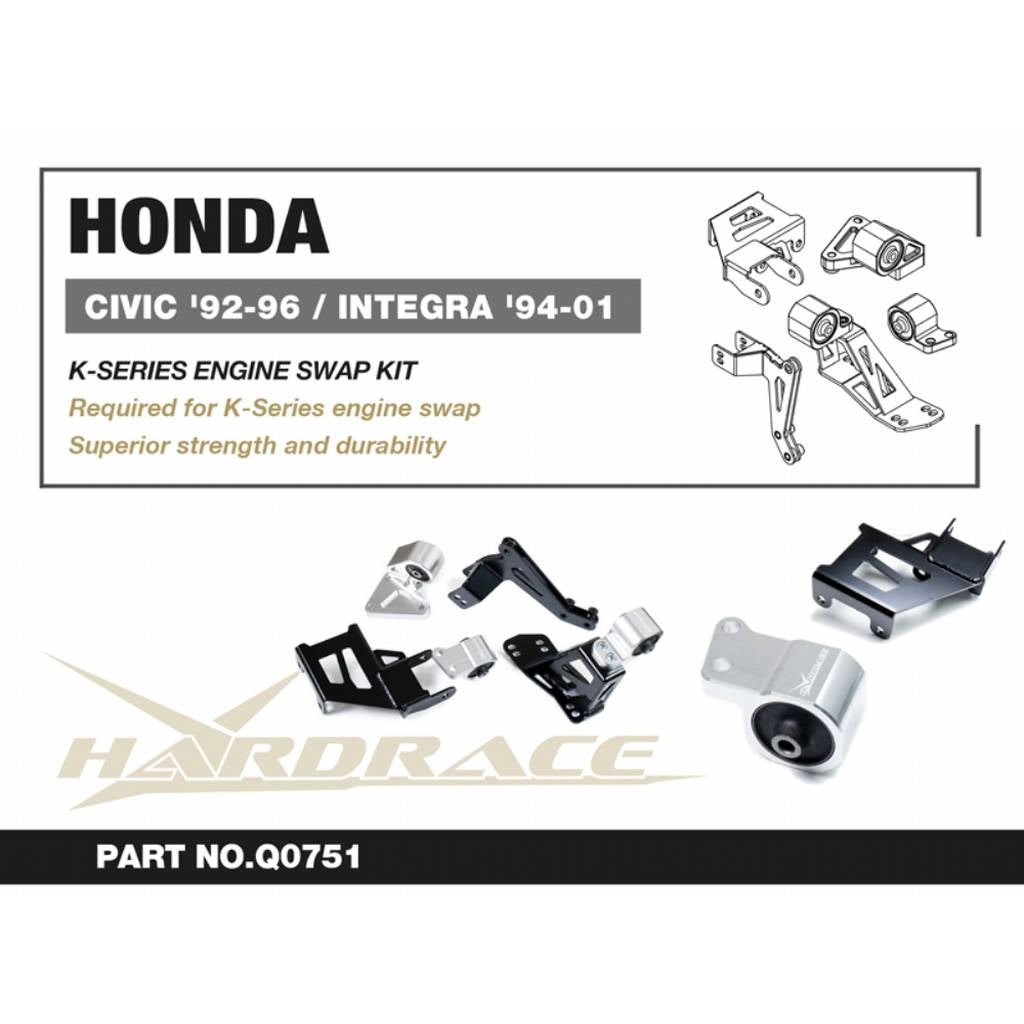 HARDRACE Q0751 Комплект для заміни двигуна - 5 шт для HONDA CIVIC K-SERIES 92-95 / INTEGRA 94-01 Photo-2 