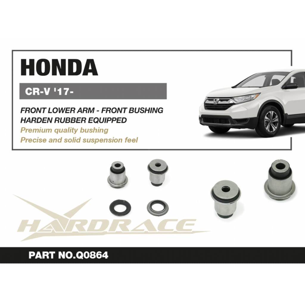 HARDRACE Q0864 Передній нижній важіль -Front Bushing Kit (Жорстка гума) - 4 шт для HONDA CR-V '17- Photo-1 