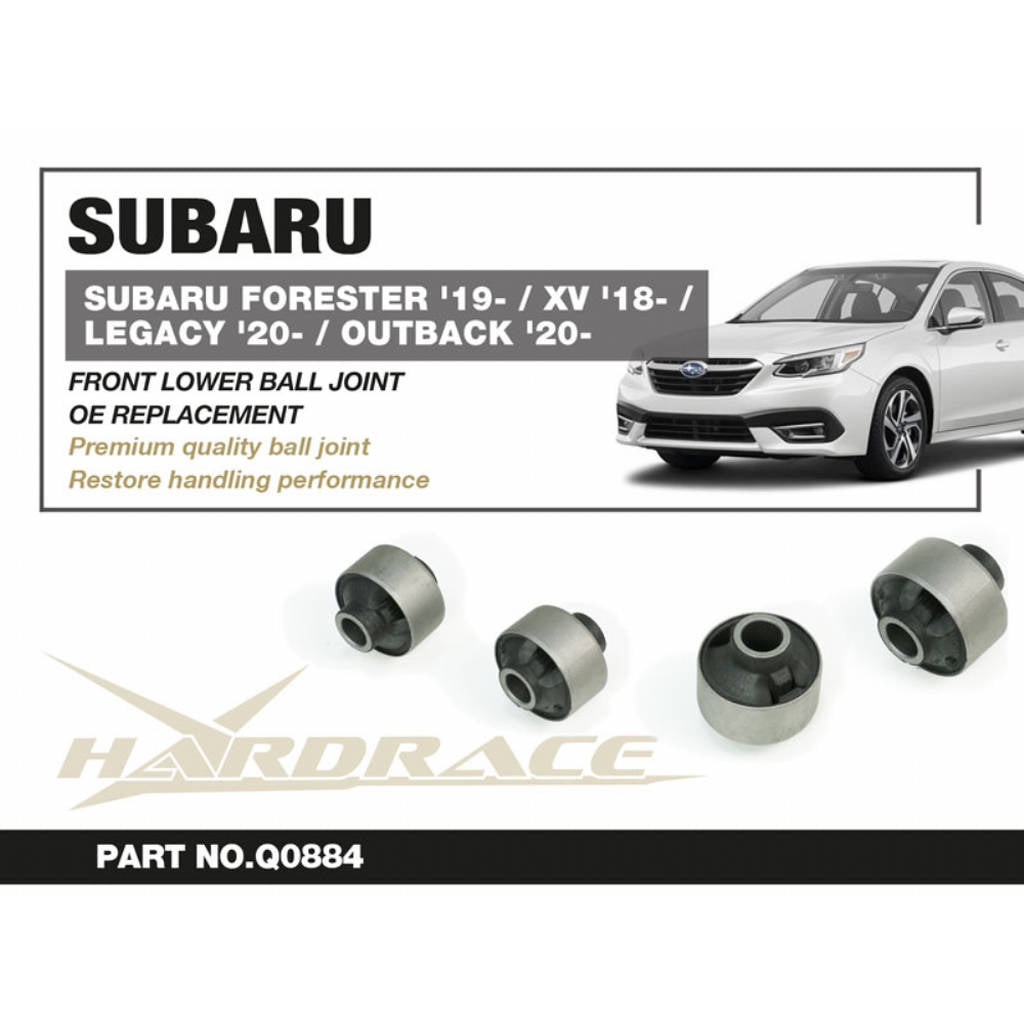 HARDRACE Q0884 Втулки (Передній нижній важіль) (Жорстка гума) - 2 шт для SUBARU FORESTER '19- / XV '18- / LEGACY '20- / OUTBACK '20- Photo-1 