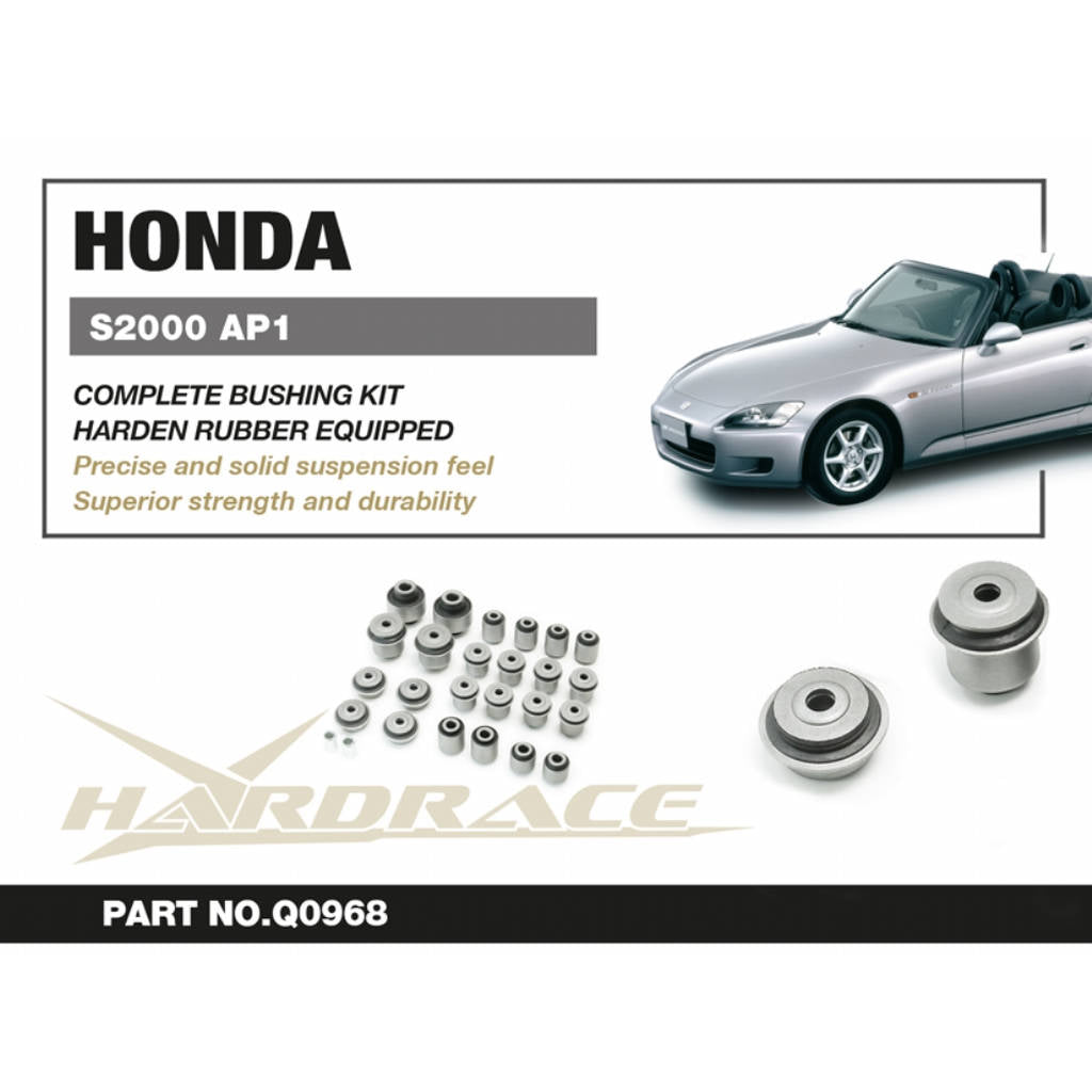HARDRACE Q0968 К-т втулок (Жорстка гума) 26 шт для HONDA S2000 AP1 '99-03 Photo-1 