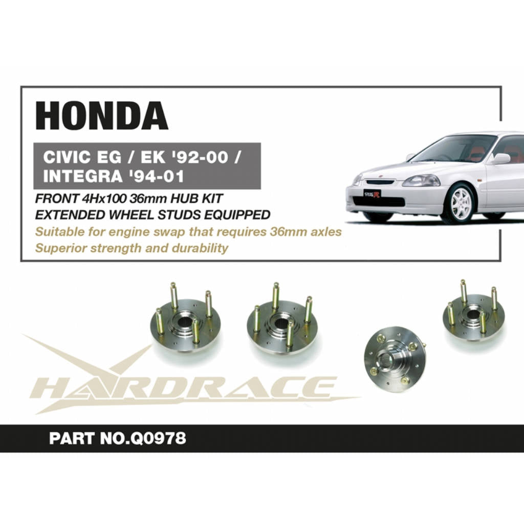 HARDRACE Q0978 Маточина переднього колеса - 2 шт для HONDA CIVIC EG / EK '92-00 / INTEGRA '94-01 Photo-1 