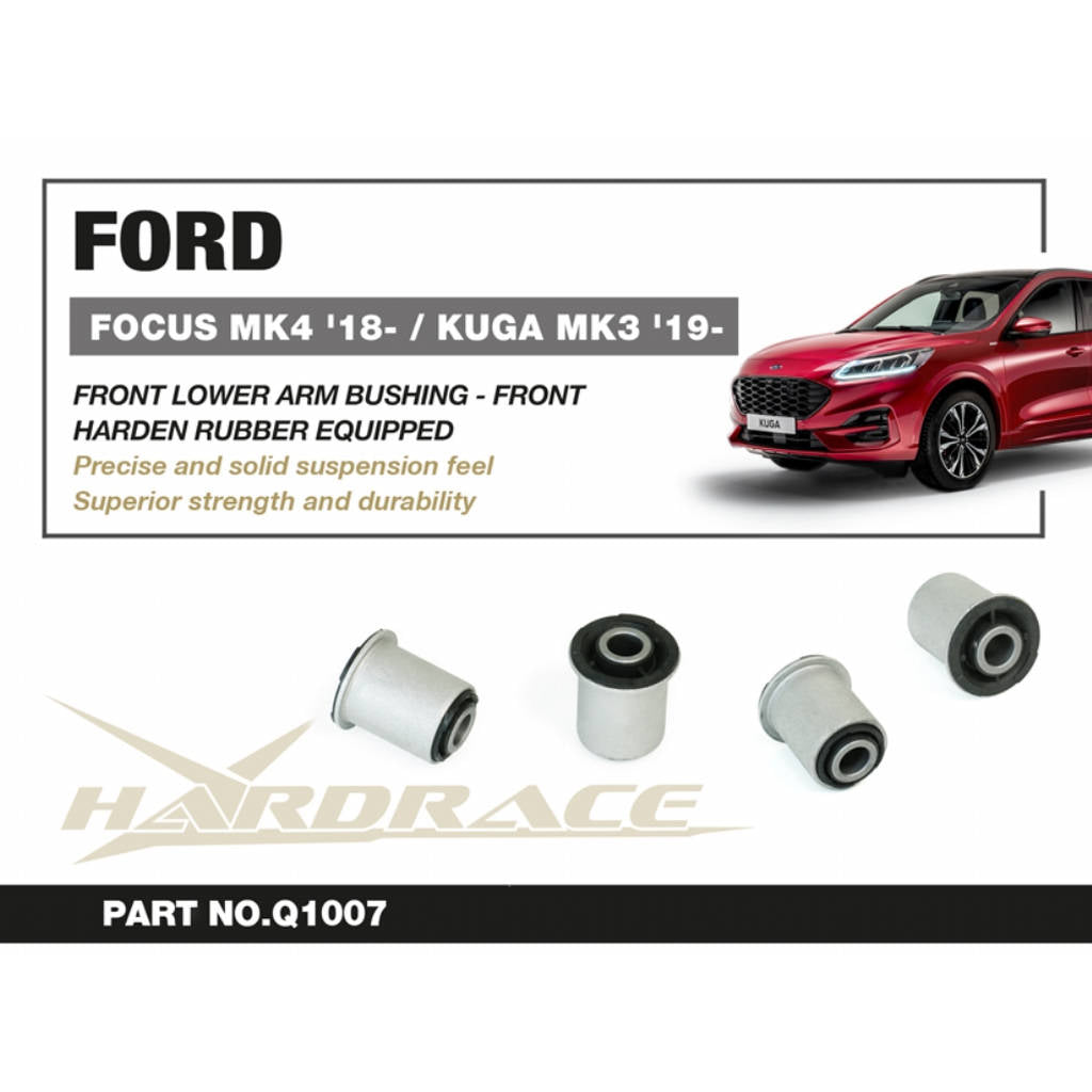 HARDRACE Q1007 Втулки (Передній нижній важіль) (Жорстка гума) - 2 шт для FORD FOCUS MK4 '18- / KUGA '19 Photo-1 