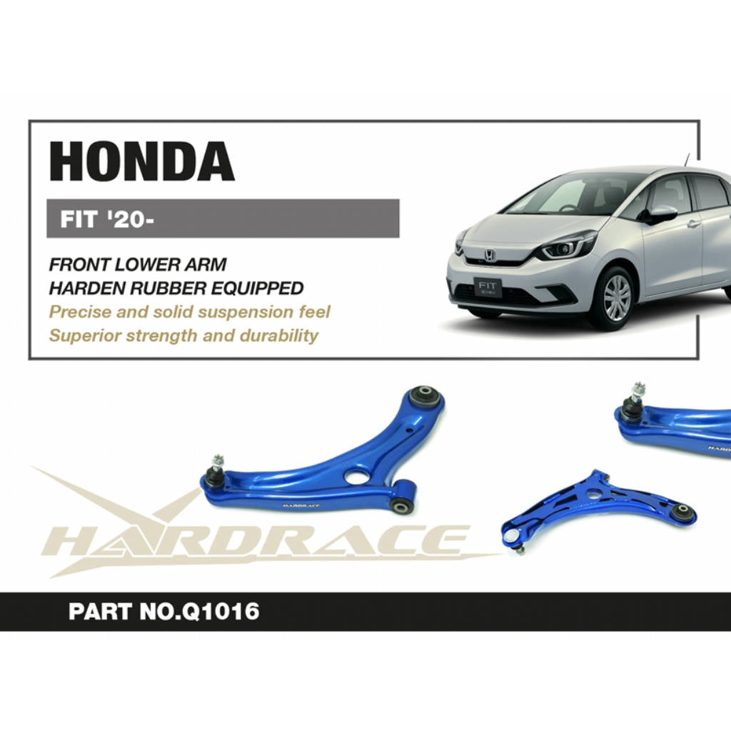 HARDRACE Q1016 Передній нижній важіль управління (Жорстка гума) - 2 шт для HONDA FIT GR '20- Photo-1 