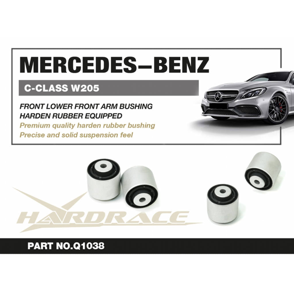 HARDRACE Q1038 К-т втулок переднього нижнього важеля (Жорстка гума) - 2 шт для MERCEDES-BENZ C-CLASS W205 / E-CLASS W213 / GLC-CLASS X253 Photo-1 