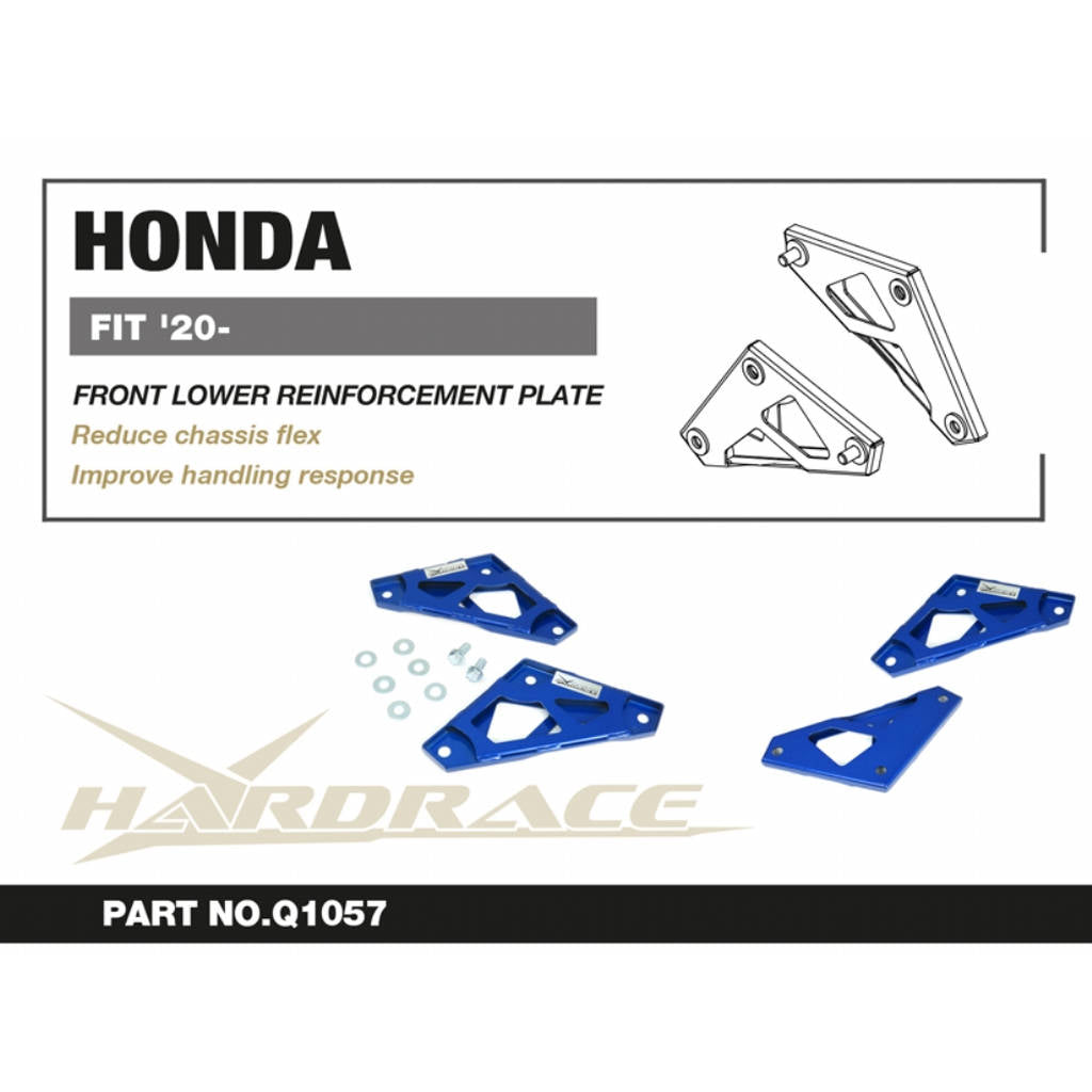 HARDRACE Q1057 Передня нижня ПІДСИЛЮВАЛЬНА ПЛИТА - 2 шт для HONDA FIT GR '20- Photo-2 