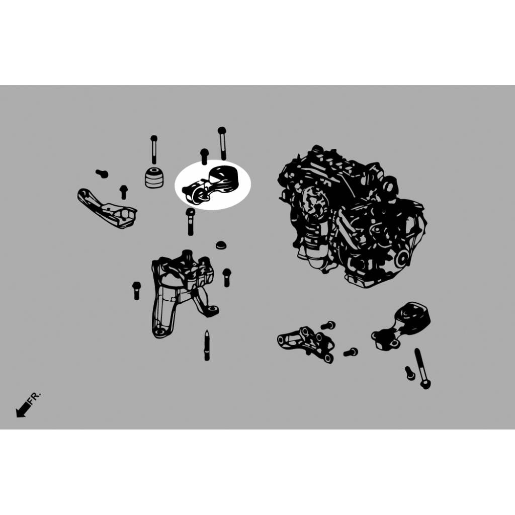 HARDRACE Q1083 Кріплення двигуна, верхня права сторона - 1 шт для HONDA CR-V 1.5T / 2.4 CVT '07-11' / '12-16 / '17-22 Photo-6 