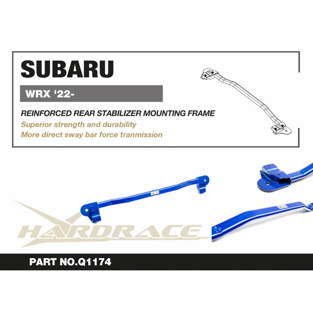 HARDRACE Q1174 Посилена рама кріплення заднього стабілізатора - 1 шт для SUBARU WRX '22- Photo-1 