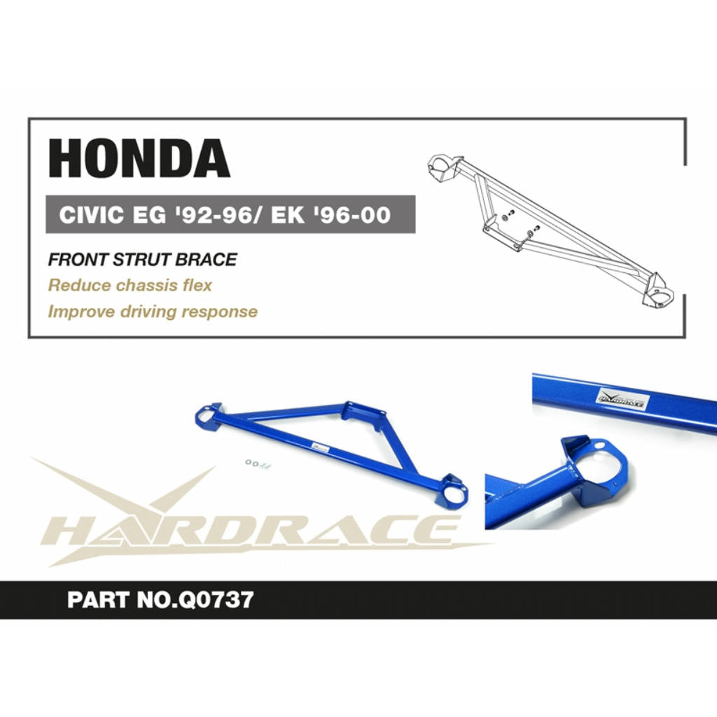 HARDRACE Q0737 Передній кронштейн - 1 шт для HONDA CIVIC EG '92-96 / EK '96-00 Photo-1 