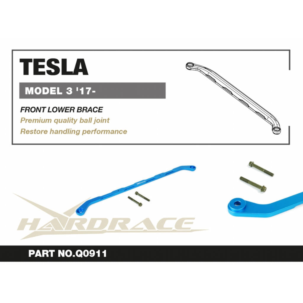 HARDRACE Q0911 Передній нижній кронштейн - 1 шт для TESLA MODEL 3 '17- Photo-2 