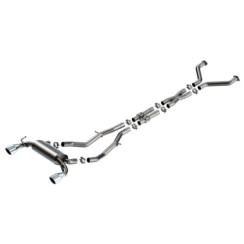 BORLA 140929 Вихлопна система Cat-Back S-Type 2.50" S RD RL AC PH SR Наконечник: 4.50" RD X 7.75" Полірована нержавіюча сталь T-304 для NISSAN Z 2024 Photo-0 