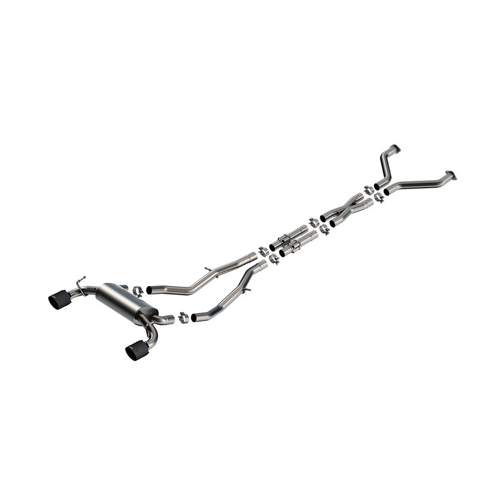 BORLA 140929CFBA Вихлопна система Cat-Back S-Type 2.50" S RD RL AC PH SR Наконечник: 4.50" RD X 7.75" Чорне анодоване вуглецеве волокно для NISSAN Z 2024 Photo-0 
