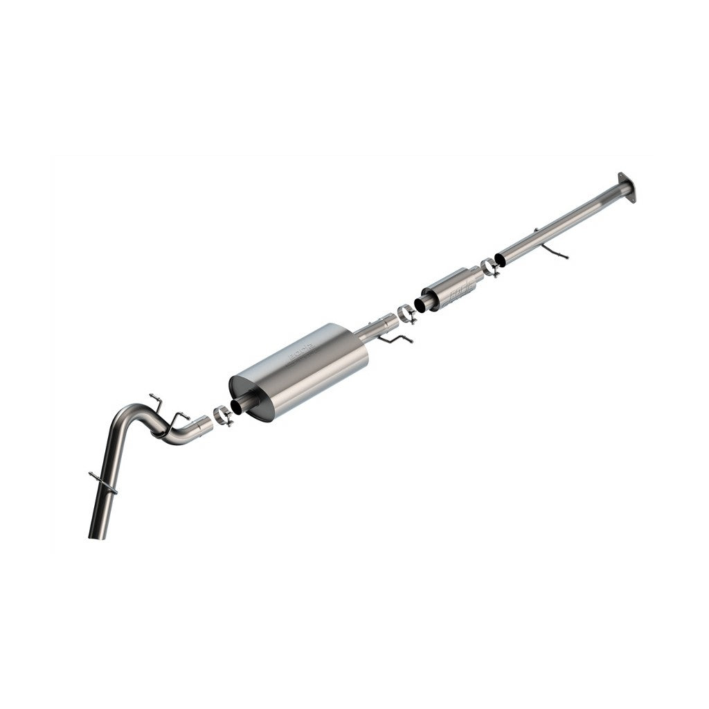 BORLA 140944 Вихлопна система Cat-Back 3" S-type S TD S Наконечник: 3.00" Нержавіюча шліфована сталь T-304 Загорнутий вниз для CHEVROLET Colorado 2.7L 2023-2024 Photo-0 