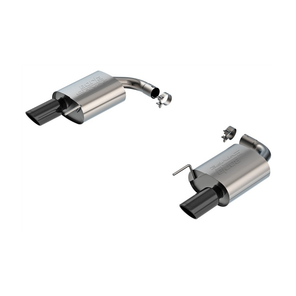 BORLA 11983BC Вихлопна система Axle-Back S-type 2.5" S RD RL AC BC SR Наконечник 4" RD X 9.75" Чорний хром (Без активного вихлопу) для FORD Mustang GT 5.0L V8 2024 Photo-0 