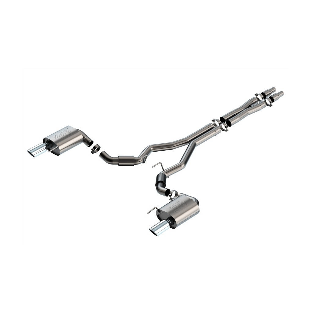 BORLA 140961 Вихлопна система Cat-Back ATAK 3" S RD RL AC SR Наконечник: 4" RD X 10.50" (Без активного вихлопу) для FORD Mustang GT 5.0L V8 2024 Photo-0 