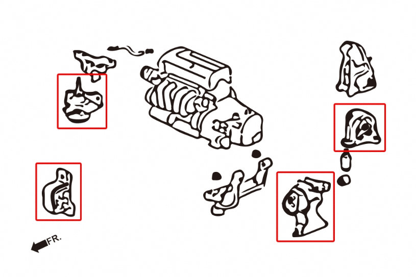HARDRACE 6693 К-т посилених подушок двигуна HONDA/ACURA DC5 AT Photo-4 