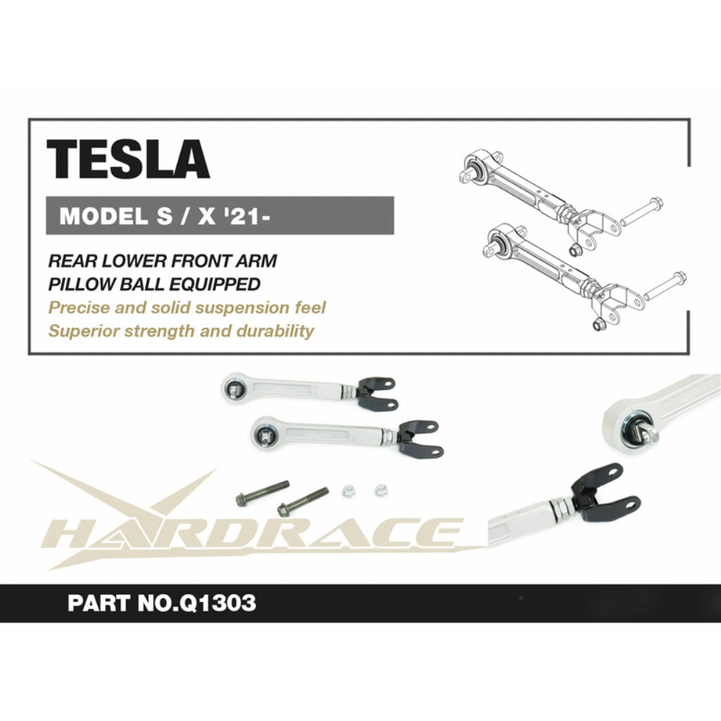 HARDRACE Q1303 Передній нижній важіль задньої підвіски для TESLA Model S / Model X 2021- Photo-1 