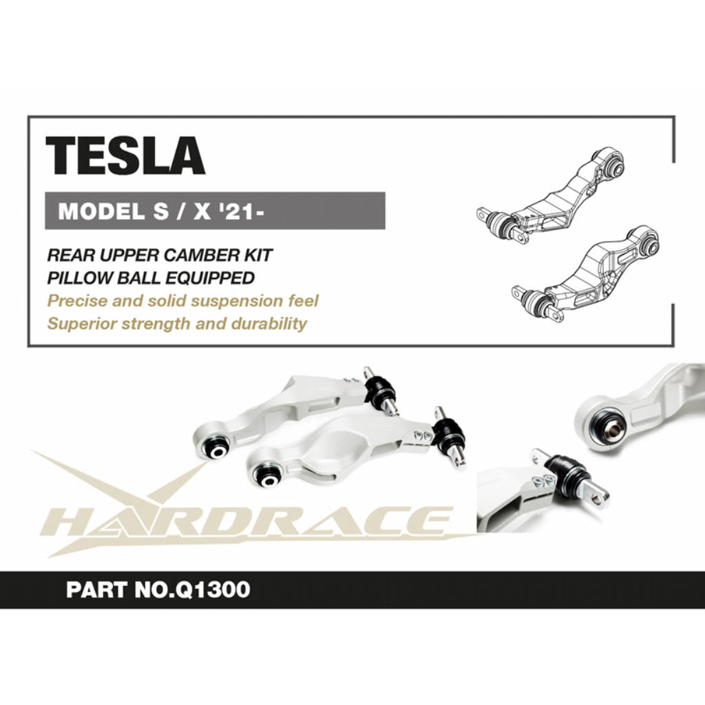 HARDRACE Q1300 Набір регулювання розвалу задньої верхньої для TESLA Model S / Model X 2021- Photo-1 