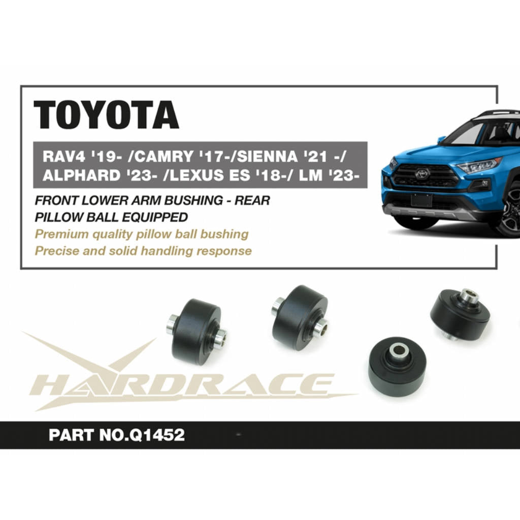 HARDRACE Q1452 Втулка заднього нижнього важеля (Сферичний підшипник), 2 шт для TOYOTA RAV4 2019+ / LEXUS ES 2018+ Photo-1 