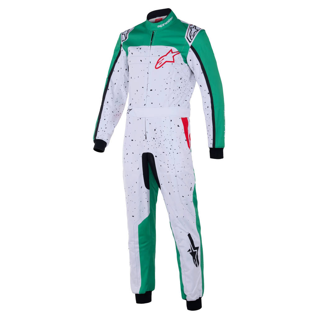 ALPINESTARS 3350225-263-140 Дитячий костюм для картингу KMX-9 V3 S, Білий / Зелений / Червоний, Розмір 140 Photo-0 