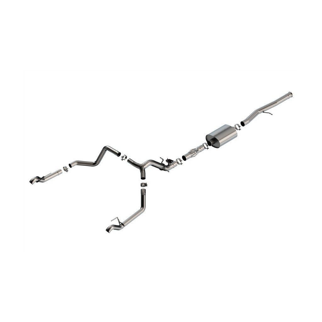 BORLA 140996 Вихлопна система Cat-Back 2.75" ATAK (без наконечників) для CHEVROLET Silverado 1500 2024 / GMC Sierra 1500 2024 Photo-0 