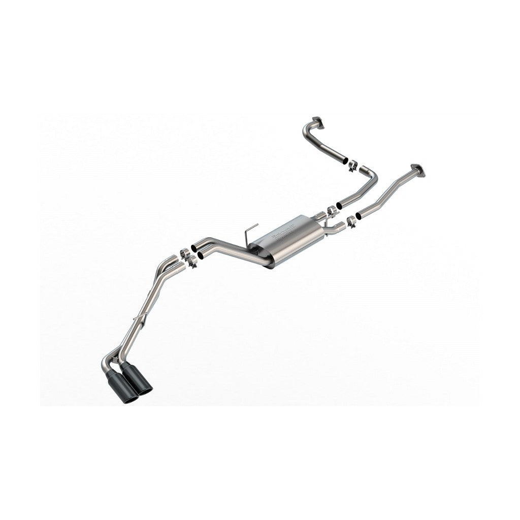 BORLA 140984BC Вихлопна система Cat-Back 2.25" S-Type (наконечники з чорного хрому 4") для NISSAN Frontier 3.8L 2022-2024 Photo-0 