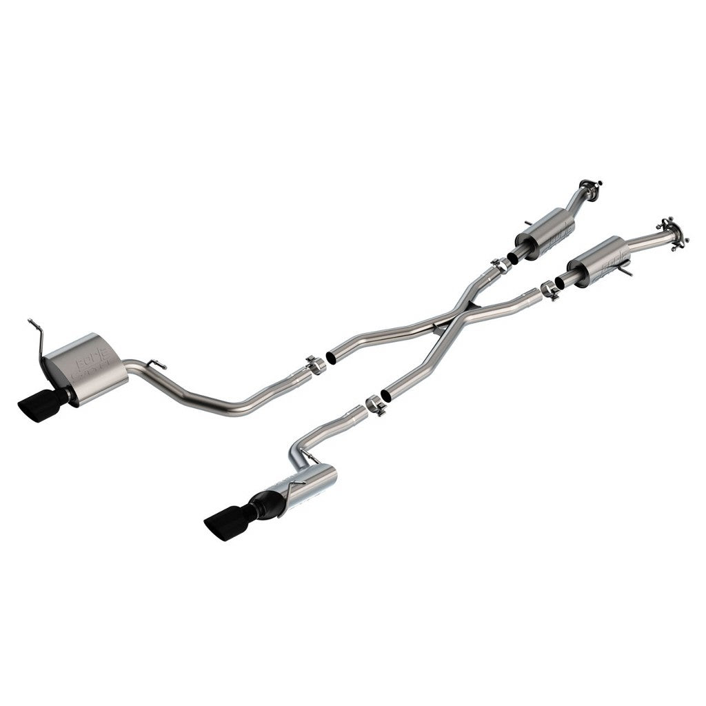 BORLA 140835BC Вихлопна система Cat-Back 2.25", S-Type (4" RD X 8" наконечники з чорного хрому) для JEEP Grand Cherokee 3.6L V6 2014-2021 Photo-0 