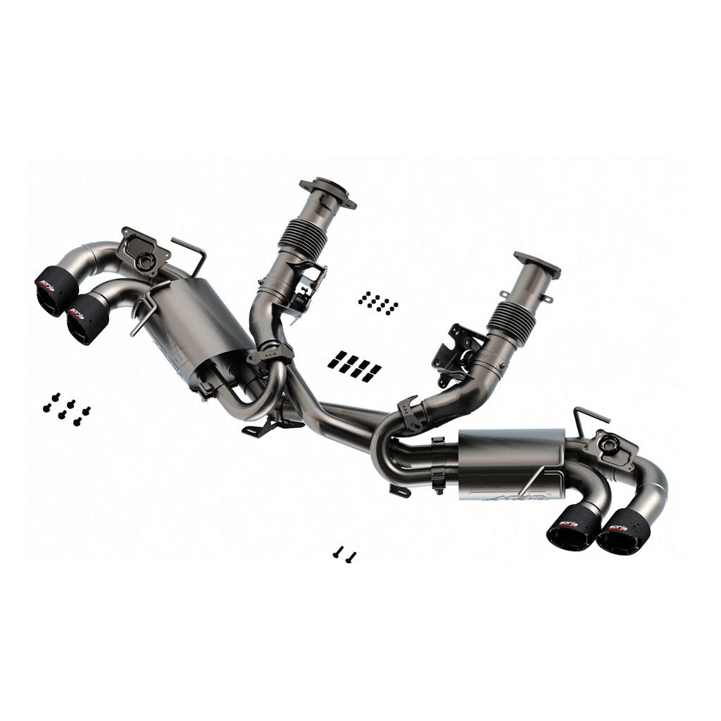 BORLA 140839CF Вихлопна система Cat-Back 3", ATAK (4" RD X 4.5" наконечники з карбону) для CHEVROLET Corvette (C8) 6.2L V8 2020-2024 Photo-2 
