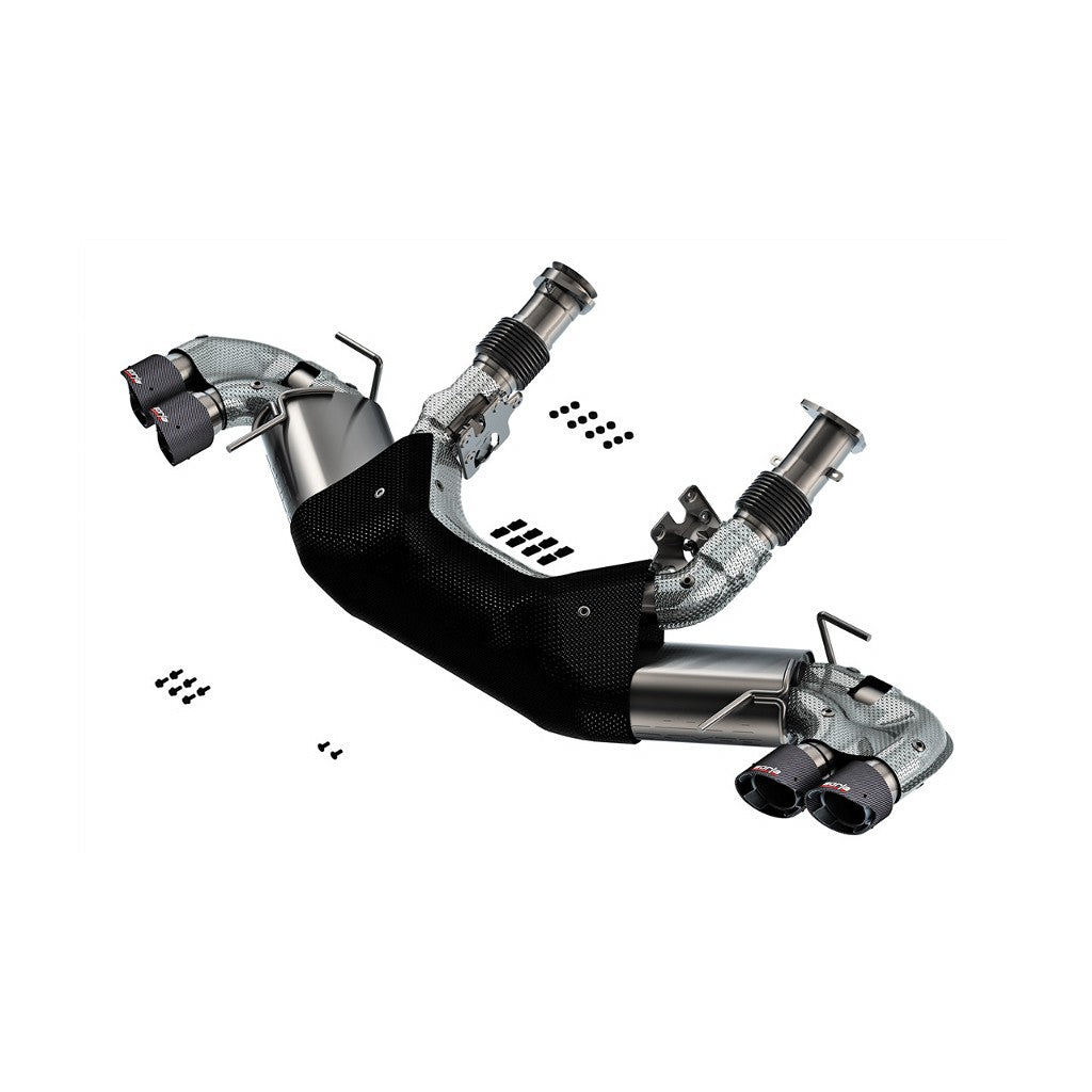 BORLA 140840CF Вихлопна система Cat-Back 3", S-Type (4" RD X 4.50" наконечники з карбону), без клапанів NPP для CHEVROLET Corvette (C8) 6.2L V8 2020-2024 Photo-0 