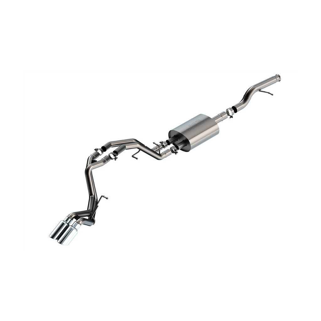 BORLA 140854 Вихлопна система Cat-Back 3", 2.25", Touring (4" RD X 9.5" наконечники) для CHEVROLET Tahoe / Yukon 5.3L V8 2021-2023 Photo-0 