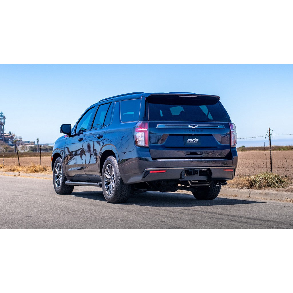 BORLA 140854 Вихлопна система Cat-Back 3", 2.25", Touring (4" RD X 9.5" наконечники) для CHEVROLET Tahoe / Yukon 5.3L V8 2021-2023 Photo-1 