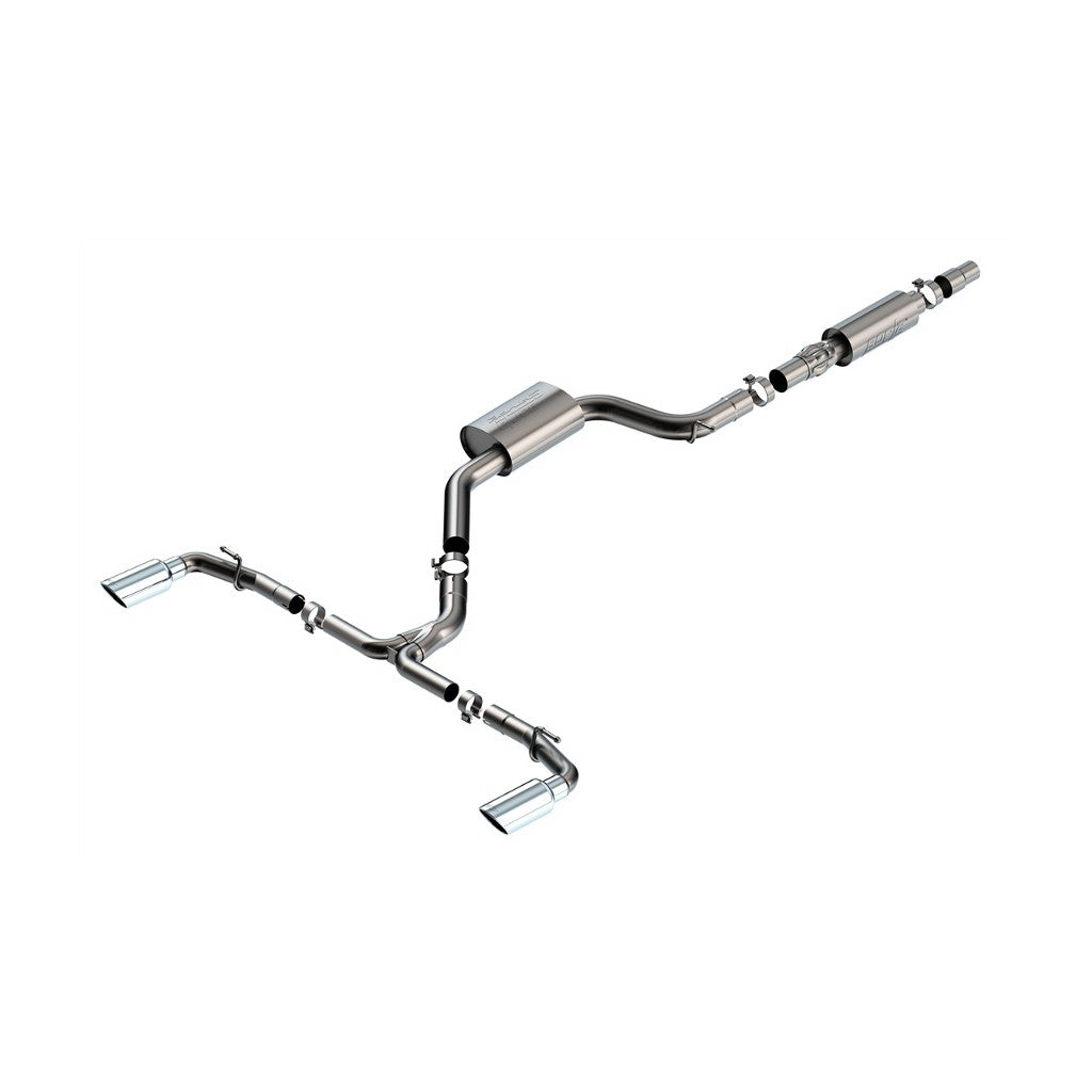 BORLA 140883 Вихлопна система Cat-Back 3", 2.25", S-Type (4" RD X 9.50" наконечники) для VW GTI 2.0L i4 2022-2023 Photo-0 