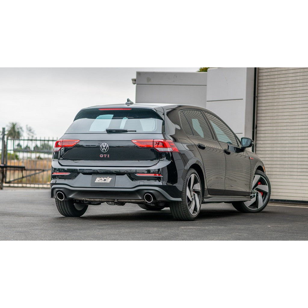 BORLA 140883 Вихлопна система Cat-Back 3", 2.25", S-Type (4" RD X 9.50" наконечники) для VW GTI 2.0L i4 2022-2023 Photo-1 