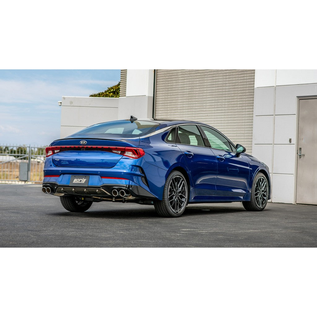 BORLA 140891 Вихлопна система Cat-Back 2.00", 2.75", S-Type (3.5" RD X 6.0" наконечники) для KIA K5 GT 2021-2024 2.5L i4 Photo-1 