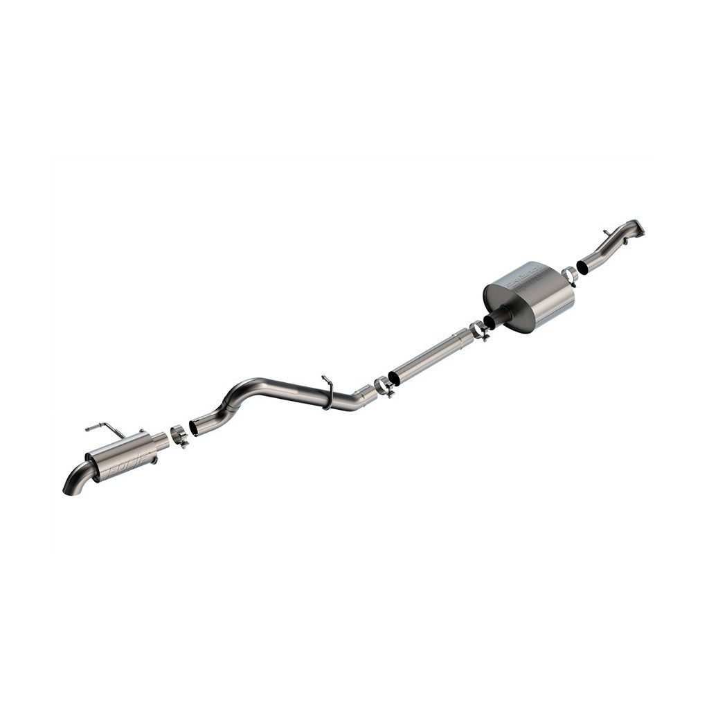 BORLA 140901 Вихлопна система Cat-Back 2.75", Touring (2.75" наконечники із загином вниз) для FORD Bronco 2.7L V6 2021-2023 Photo-0 
