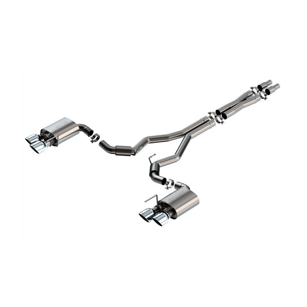 BORLA 140964 Вихлопна система Cat-Back 3", S-Type (5" RD X 6.50" наконечники), активна для FORD Mustang Dark Horse 5.0L V8 2024 Photo-0 